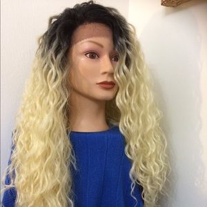 Lace front wig blonde ombré